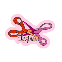 Load image into Gallery viewer, Lesbian Scissors – Bold Lesbian Pride Sticker