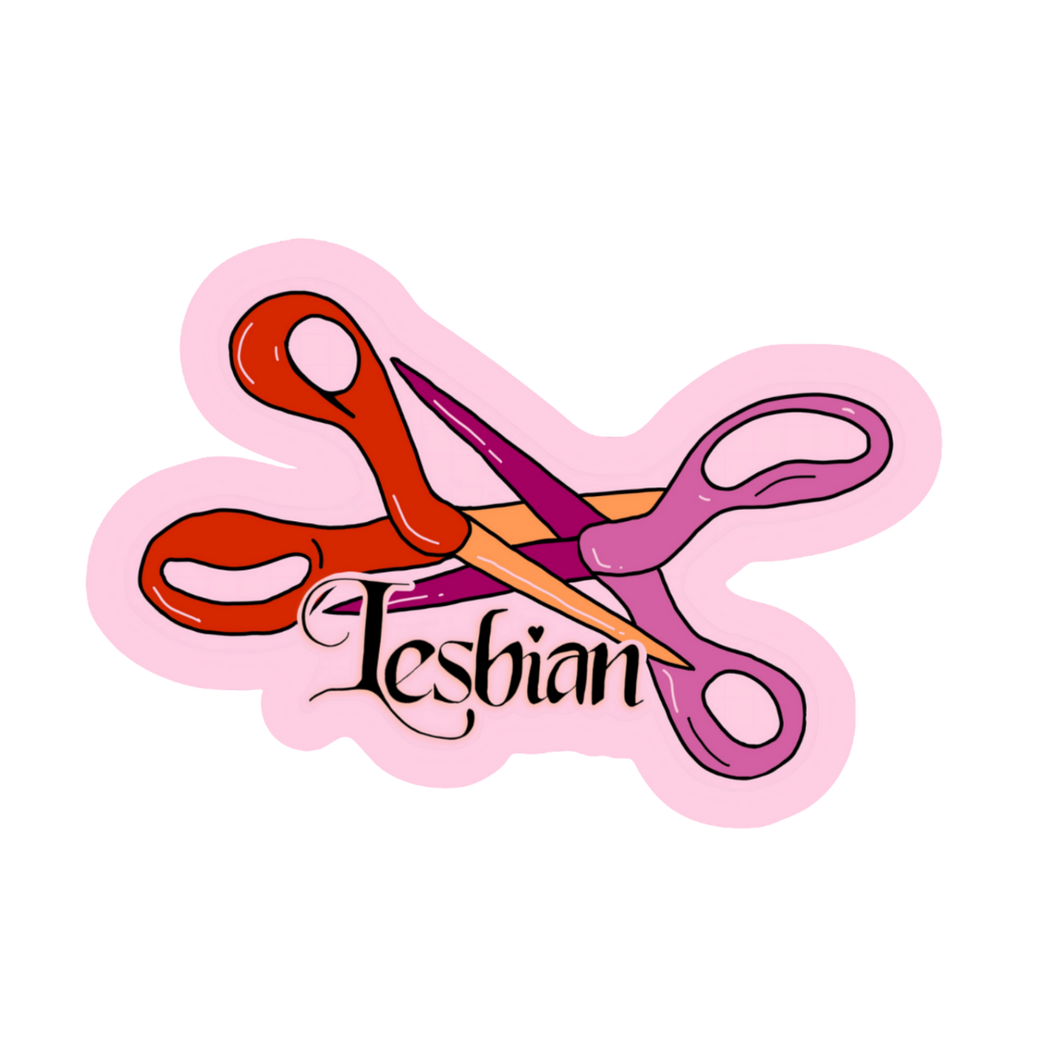 Lesbian Scissors – Bold Lesbian Pride Sticker