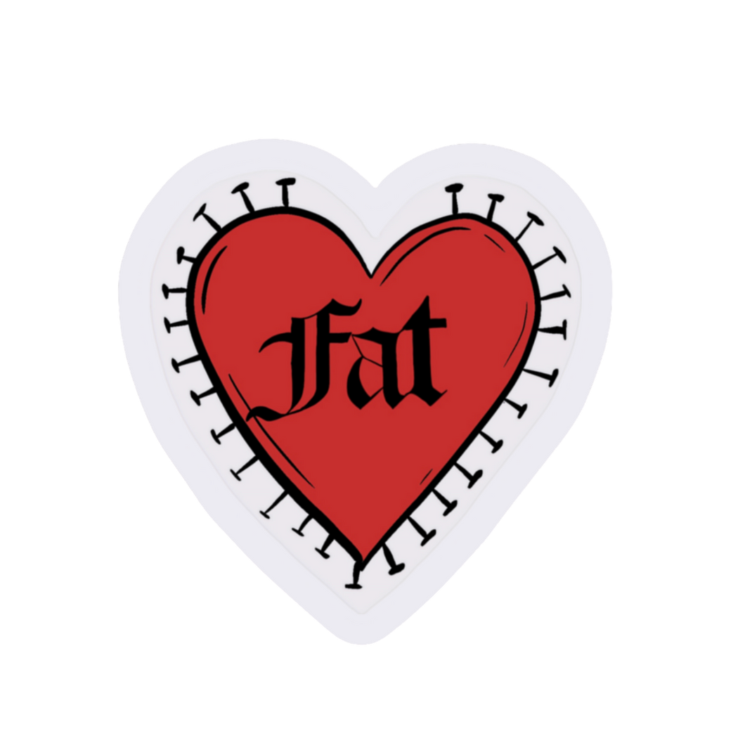 Fat – Red Heart Fat Liberation Sticker