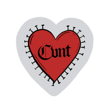 Load image into Gallery viewer, Cunt Heart – Bold &amp; Empowering Whimsigoth Sticker

