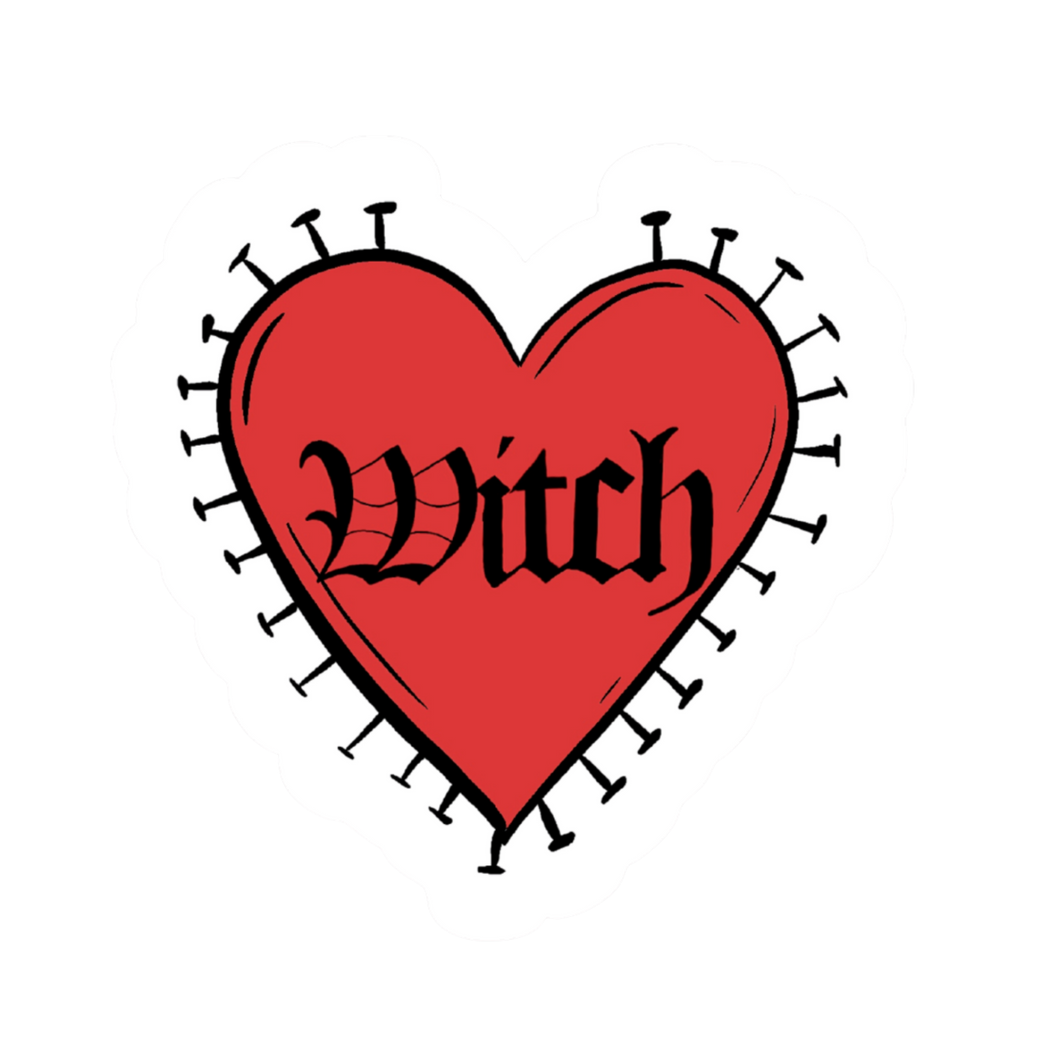 Witch Heart – Whimsigoth Red Heart Sticker
