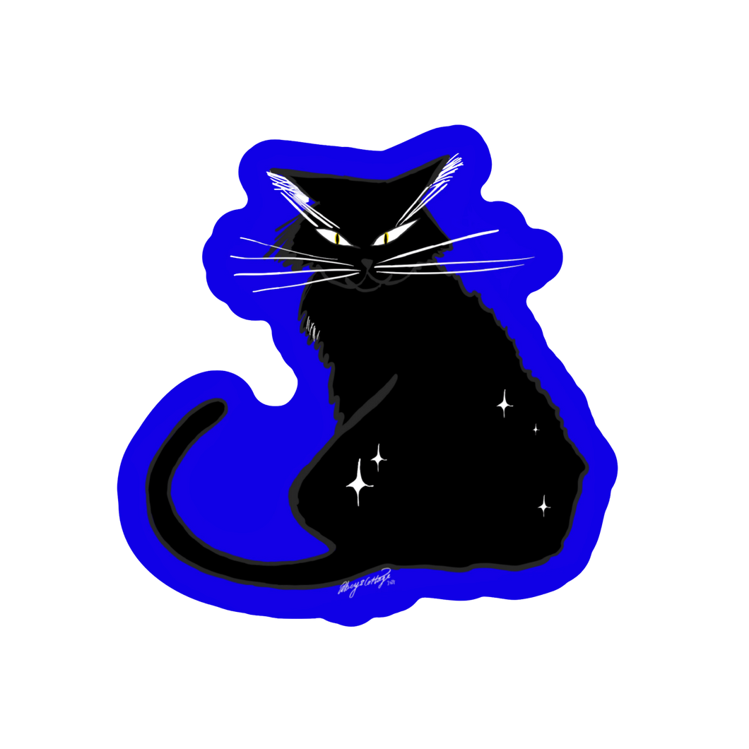 Davina – Whimsical Mysterious Cat Sticker